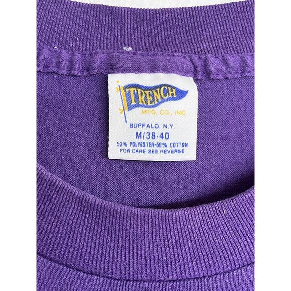 Vintage 80s Los Angeles LA Lakers Purple T-Shirt Single Stitch 50/50 Size M - Picture 4 of 8